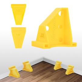 Upgraded Flooring Spacers Kit with 1/4” & 1/3” Gap, Wood Floor Install Tool for Laminate, Vinyl Plank, Floor Installation (1/4‘’ Gap+1/3‘’ Gap, Yellow, 40)