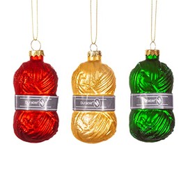 Sass & Belle Knitting Wool Shaped Bauble - Set of 3