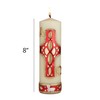 Needzo Religious Candle Mosaic Inspired Unscented Pillar Candles for Mass