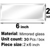 XIHACTY Peel and Stick Beveled Glass Tile. 6x2 Inch Mirror