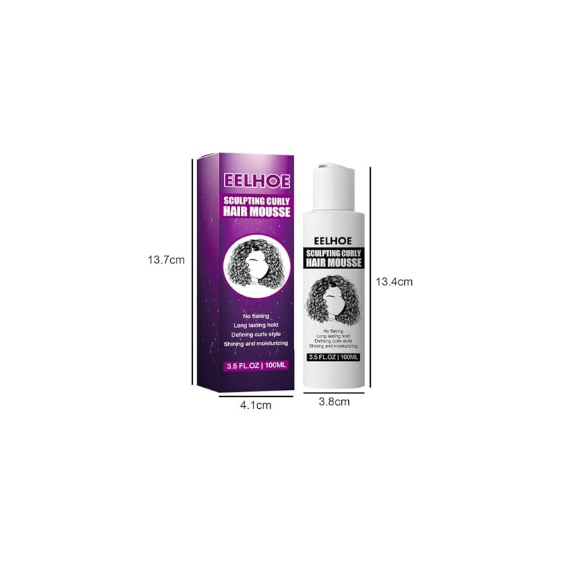 Daconovo, Espuma para Rizos, 100ml, Hidratante y Nutritiva, Definición de
