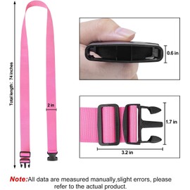 THJOPOKEEL 4Pack Multicolor Luggage Multicolor Straps Suitcase Belt Heavy Duty with Adjustable Buckle, Straps Keep Suitcase Secure, Bright Color, Makes Travel Luggage Easy to Spot and Secure