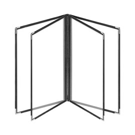 Eigell Menu Folder, Menu Book Holders, Double Panels Transparent Menu Holder, Menu Covers Holder, for Restaurant Bar Diner Noshery, 4 Page 8 View