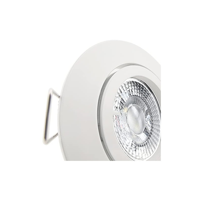 trendlights24 Premio LED Einbaustrahler 230V Weiß rund 3-Stufen dimmbar extra