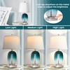 Table Lamp Set of 2 Touch Control, Modern Coastal Teal