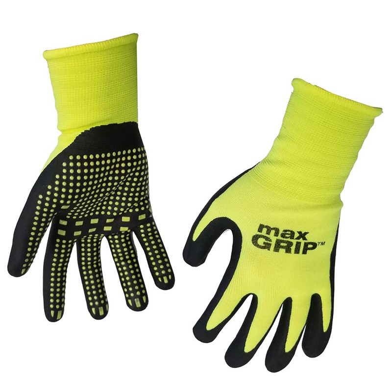 Midwest Gloves & Gear 94HVG-SM MAX Grip Glove, HI VIS