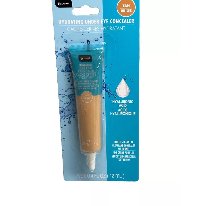 B Pure Hydrating Under Eye Concealer with Hyaluronic Acid, Tan