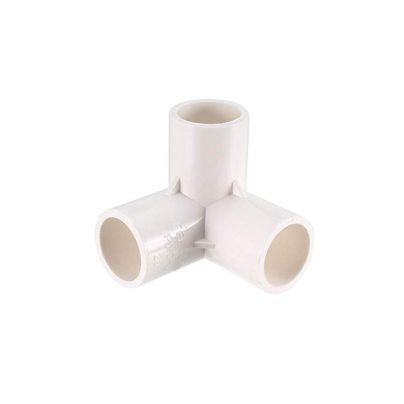 sourcing map 3 Way Elbow PVC Pipe Fitting Furniture Grade