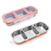 Sekonow Snack Containers with Leakproof Lids, 3 Compartment Lunchable Meal