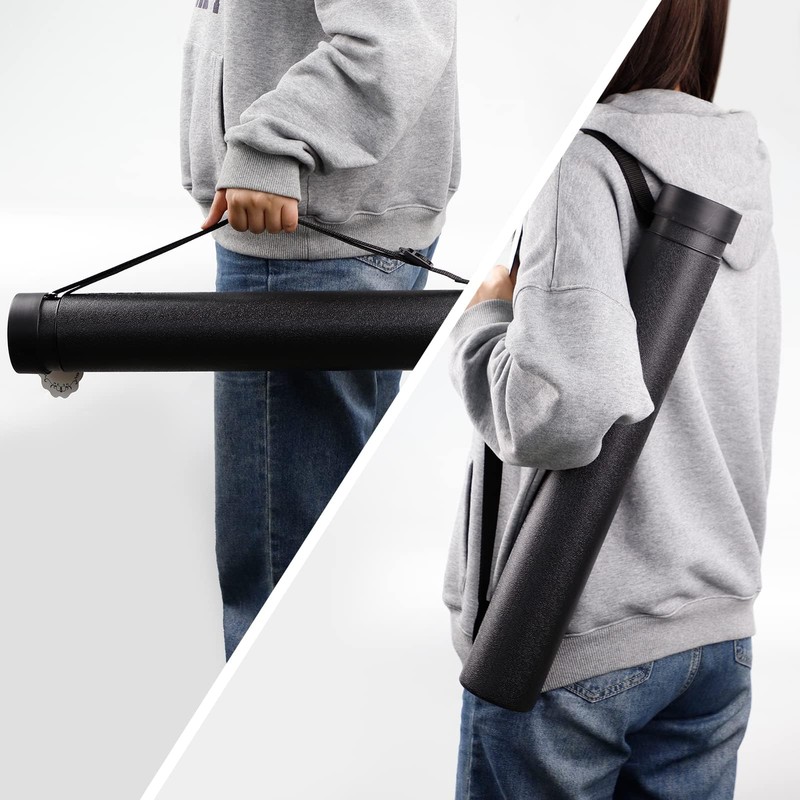 DEWEL Poster Tube Storage,Poster Carrying Case,Blueprint Case Telescoping Art Tube,Extendable