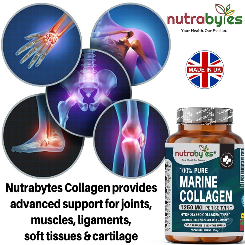 Pure Marine Collagen Capsules - 1250mg High Strength Collagen Supplement