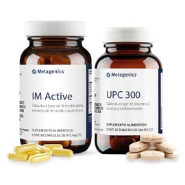 Metagenics  Kit UPC 300 Vitamina C con Bioflavonoides (90 Tabletas)  IM Active con N-Acetilcisteína, Extracto de Té Verde y Quercetina (30 Cápsulas)  