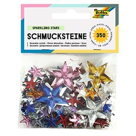 Folia 1243 - Decorative Crystals "Stars" 350 Pcs, Assorted Sizes and Colours