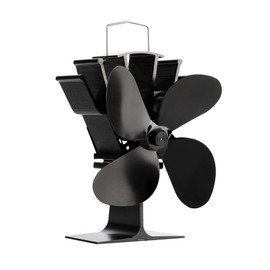 Wood Stove Fan Heat Powered - Fireplace Fan, Wood Stove Accessories 4 Blades Heat Powered Fan, Woodstove Fan Non Electric for Gas/Pellet/Wood Log Burner Stove by Underwood Aggregator