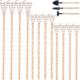 12 PCS Electroculture Plant Stakes Long Garden Copper Coil Antennas 3 Different Sizes for Growing Garden High-Yield Eco-Friendly