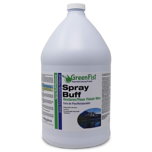 GreenFist Spray Buff Restorer Renewing Floor Finish Wax Polisher Buffer[ Removes Surface Marks, Conditioned, Dry and Spotless Floors ], 1 Gallon