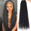 Samtress 24 Zoll Boho Senegalese Twist Crochet Hair with Curly