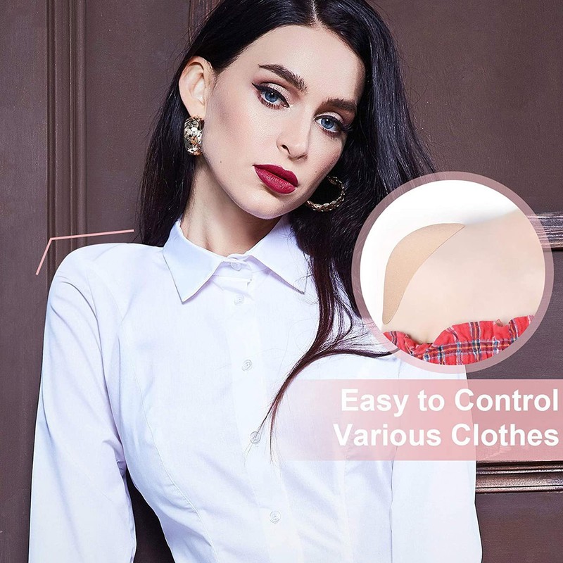 4Pairs Silicone Shoulder Pads Soft Breathable Invisible Removable Prevent Slip