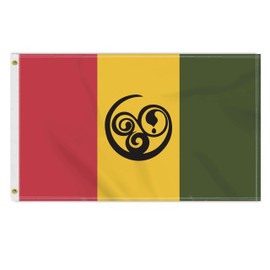 3×5 FT Afro Nova Scotian Flag, Large 100D Africa Nova Scotia Outdoor Banner,Drapeau African Doube Side Printing Decor For Patio Garden With Brass Gromment