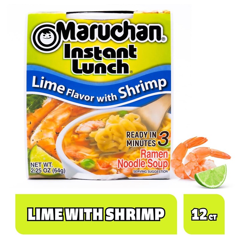 Maruchan Instant Lunch Ramen Noodles, Lime Flavor with Shrimp –