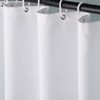 EurCross Waffle White Fabric Shower Curtain 72 x 72 inch,Water-Repellent