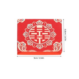 DOITOOL 6Pcs Wedding Sleeves for Money Bundles Elegant Chinese Packet Holders Cultural Cash Envelopes for Weddings Engagements Ample Space for Decorative