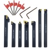 Indexable Lathe Turning Tool,1/2'' Shank 7 Pieces Carbide Turning Tool