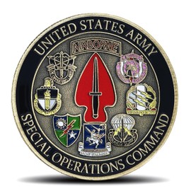 US Army Special Operations Command Challenge Coin - Military Coin Collectible for Veterans & Enthusiasts