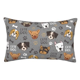 Pillow Cases Pillow Covers Standard Size Cute Dog Pillow case Pillow Protector, Soft,with Zipper Pillow case 20"x30"