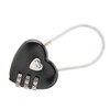 Heartshaped 3-Digit Code Combination Lock for Luggage, Bag Lock, Password,