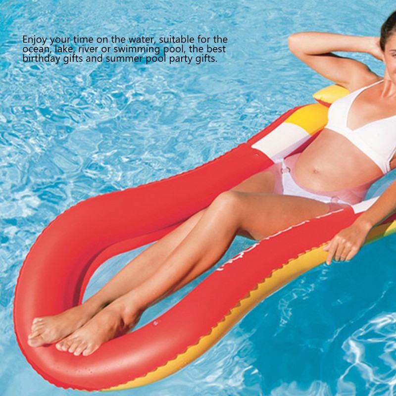 Swimming Pool Single Inflatable Floating Raft Lounge Floating Chair Water