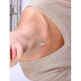 14K Gold Filled Blue Opal Hamsa Necklace