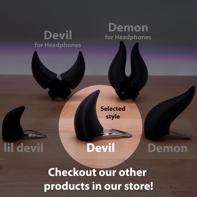 Devil Clip-on Horns (Black)