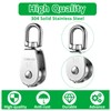 4 Pack M15 304 Stainless Steel Pulley Lifting Single Pulley