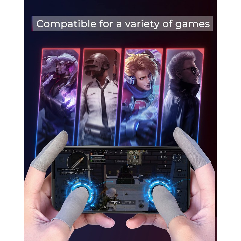 MERTTURM [2023 Updated Finger Sleeves for Gaming, Anti-Sweat, Precision Touch