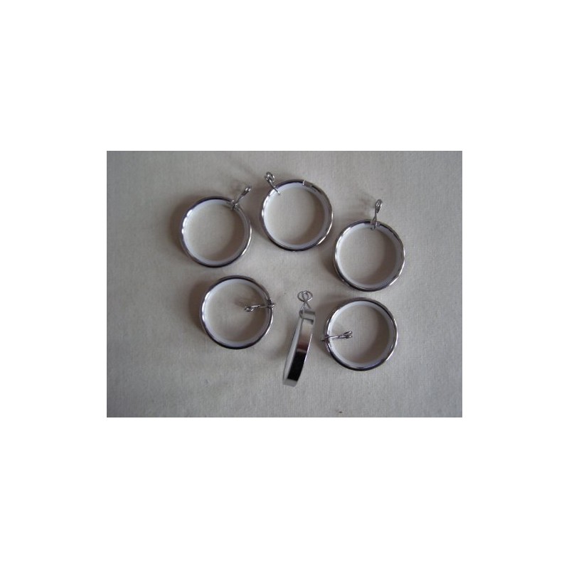 jones 28MM METAL CURTAIN POLE RINGS - chrome, matt chrome,