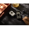 Colibri SV-Cut Cigar Cutter| Chrome with Black Accents |Spring Loaded