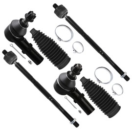 SCITOO 6-PC SET Suspension Kit Inner Tie Rod End Outer Tie Rod End w/Boots Fit 2015-2017 For Chrysler 200 2013-2016 For Dodge Dart