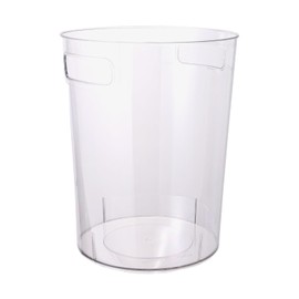 YONGGWEII 2pcs Clear Plastic Wastebasket Trash Can Garbage Container Bin for Flowers Plants Ice Bucket for Narrow Spaces Office,Kitchen,Bedroom,Bathroom
