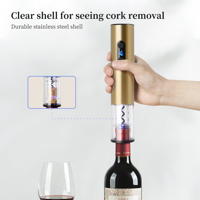 ELMWAY Battery Operated Electric Wine Opener by ELMWAY - Stainless