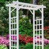 Dura-Trel Elmwood Arbor, Vinyl Garden Archway for Outdoors, 57" x