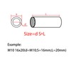 M16 24 x 40 mm Threaded Inserts Nuts 304 Stainless