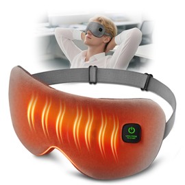 Cordless Eye Heating Pad for Dry Eyes, Heated Eye Mask for Dry Eyes, Heating Eye Mask for Sleep, 3-Level Heatings, 15-Min Timer, Washable Cover, Gift for Women Men, Eye Heating Pad for Travel