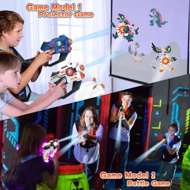 HISTOYE Laser Tag Guns Set of 2 with Projector Lazer Shooting Game for Kids Teens Adults with Digital LED Score Display Birthday Easter Toys for 6 7 8 9 10 11 12+Year Old Boys Girls
