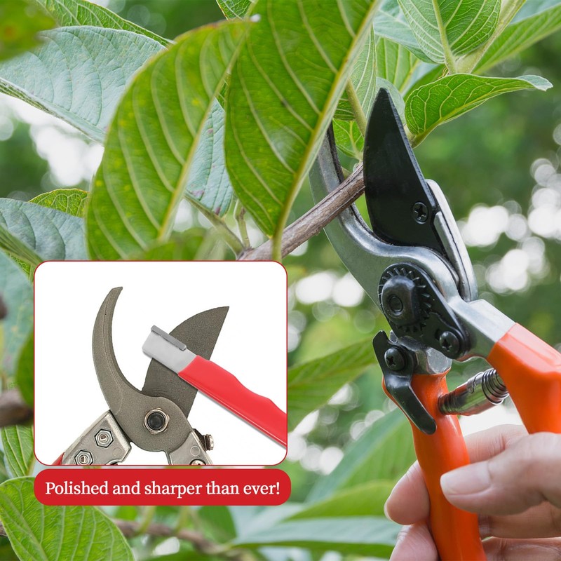 JIYIN 4 Pack Garden Tool Sharpener, Pruning Shears Blade Sharpener,