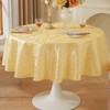 meioro Washable Tablecloth, Round Damask Tablecloths, Waterproof Polyester Fabric Tablecloth,