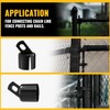 VIVIDA 1-5/8" Black Top Rail End for Chain Link Fence,