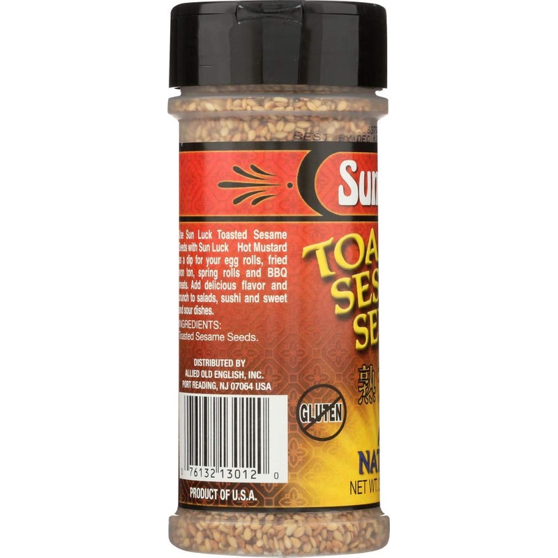 Sun Luck Toasted Sesame Seeds All Natural Gluten Free 3.25