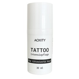 AOXITY Tattoo Intensivpflege - 30 ml - im hygienischen Vakuum-Pumpspender - 100% Naturkosmetik - After Tattoo Care