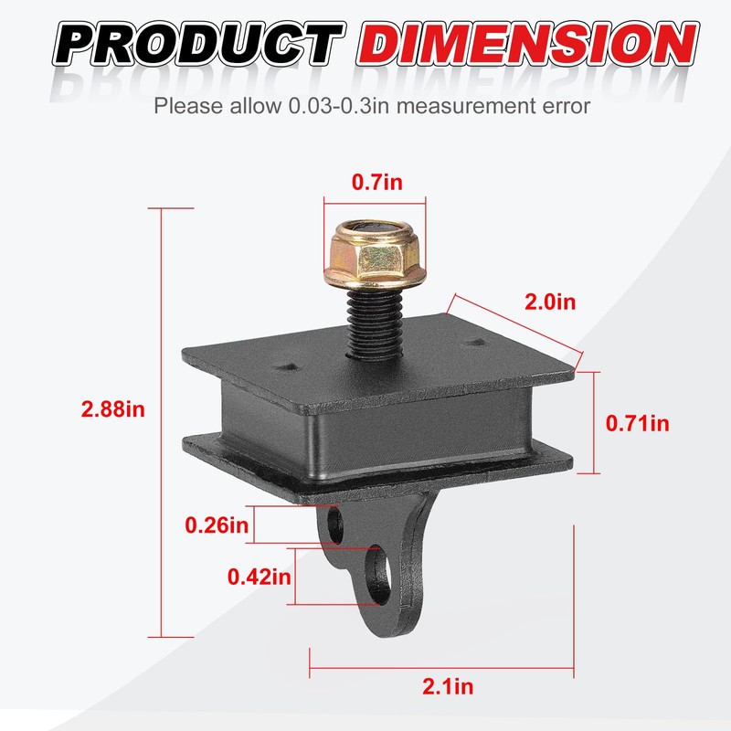 Bottom and Top Engine Mount Rubber Damper Kit Compatible with